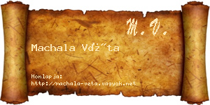 Machala Véta névjegykártya